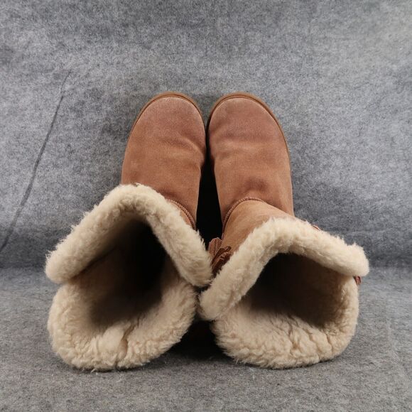 Tamarac Shoes Womens 9 Boot Winter Leather Wool Pull On Comfort Warm Brown Tahoe - Picture 9 of 14